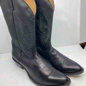 SILVER REBEL  BOULET western cowboy black new without box mens boots sz 15 E